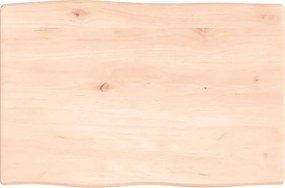 vidaXL asztallap 60x40x2 cm kezeletlen tömörfa tölgyfa élőszegélyes