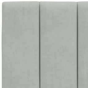 világosszürke bársony ágykeret matrac nélkül Hanko 140 x 190 cm