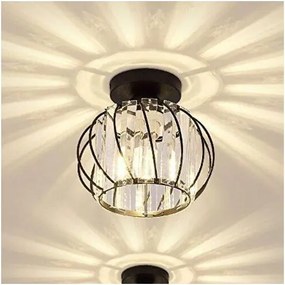 Mennyezeti lámpa BELLA, 1x E27 (max. 40 W), 230 V, Ø 20 cm, fekete