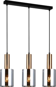 Italux glamour modern függeszték sardo füstös sárgaréz itxpnd-5581-3-bro+sg