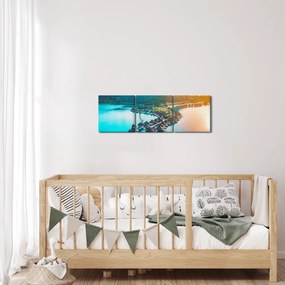 Kép - Bora Bora (órával) (90x30 cm)