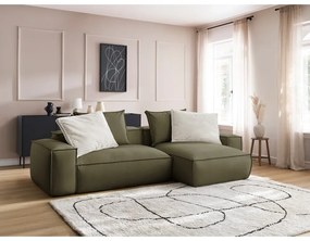 Zöld bőrutánzat sarokkanapé (variálható) Boheme – Bobochic Paris