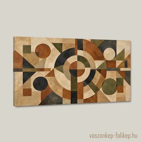 Földszínek ritmusa vászonkép – prémium nyomat 40x23 cm