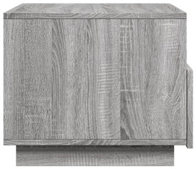 szürke sonoma színű dohányzóasztal LED-lámpákkal 50x49x40 cm