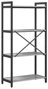 Könyvszekrény Szürke sonoma 60 x 30 x 118 cm Faanyag