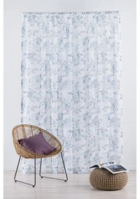 Fehér-kék átlátszó függöny 300x260 cm Elsa – Mendola Fabrics