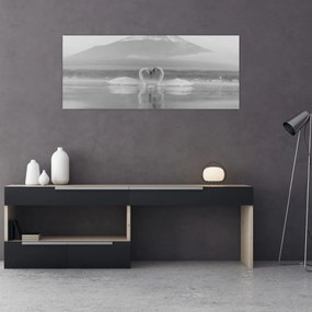 Kép - Szerelmes hattyúk (120x50 cm)