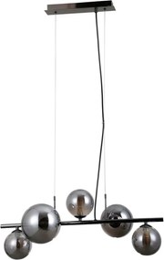 ITALUX PND-406007-5A-BCR CANELLO Többágú Függesztett Lámpa Fekete Króm, Szürke G9 IP20