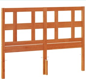 vidaXL viaszbarna tömör fenyőfa fejtámla 135 cm