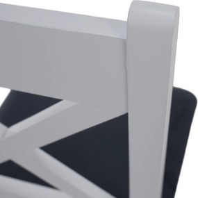 Szék, 2 db-os szett, fehér/sötétszürke, REMY KX