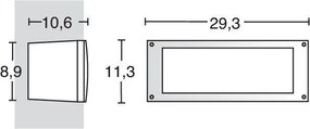 Novolux DEVON 084A-G31X2A-02 Beépíthető lépcsőházi lámpa 2x3W/GX53 350LM IP66
