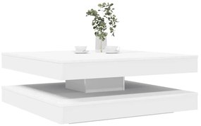 fehér dohányzóasztal 360 fokban forgatható 90x90x34,5 cm