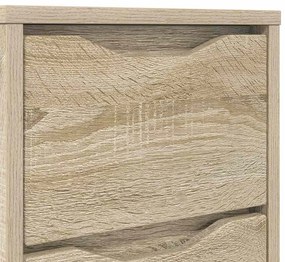 vidaXL Éjjeli asztal fiókkal Sonoma tölgy 30,5 x 30 x 43 cm Faanyag