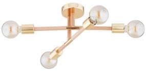 Felületre szerelhető csillár  OTELLO 4xE27/15W/230V arany/bézs