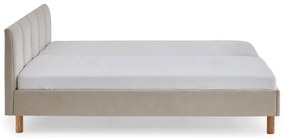 Bézs kárpitozott franciaágy ágyrács nélkül 180x200 cm Joker – Meise Möbel