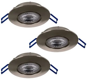 Eglo 75765 - KÉSZLET 3x LED Beépíthető lámpa ZUJAR LED/3,4W/230V króm