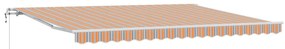 Automatikus Behúzható Napellenző Többszínű Csíkos 450x300 cm
