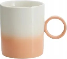 Fehér-barack Kerámia Bögre Ombre Mintás Kerek Fül 300ML