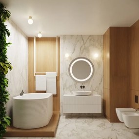 Sollux SL.1718 - Fürdőszobai mennyezeti lámpa HALO 1xG9/8W/230V IP44 krémes