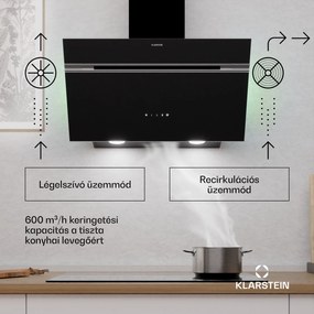 Klarstein Alina elszívó páraelszívó, 70 cm, 600 m³/h, Csendes, EEK A