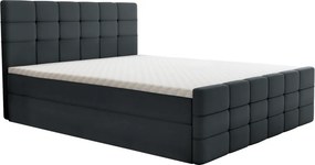 Boxspring ágy, 180x200, szürke, BEST