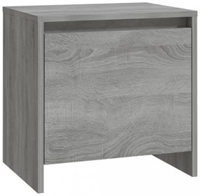 vidaXL 2 db szürke sonoma színű szerelt fa éjjeliszekrény 45x34x44,5cm