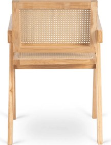 Krzesło MADERA Dąb/Beż Ażurowe
