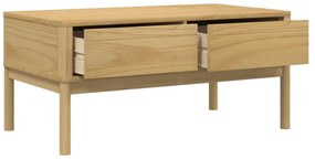 FLORO viaszbarna tömör fenyőfa dohányzóasztal 99 x 55,5 x 45 cm