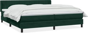 vidaXL sötétzöld bársony rugós ágy matraccal 180x220 cm