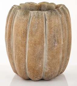 Cement Barna virágtartó kaspó, Szürke 21,5x20x20cm