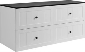 Fürdőszoba szekrény Mosdó Alá 120 fehér fekete Mart Mdf frontok gombok