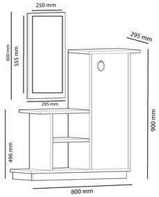 Asia Oak és Anthracite előszobai szett