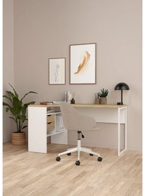Felix Corner íróasztal, fehér / sonoma tölgy