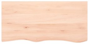 kezeletlen tömör tölgyfa fali polc 100x50x(2-4) cm