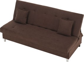 Kihúzható kanapé, barna, ALADA