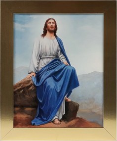 Vászonkép 30x25 Jézus Krisztus Arany Keret