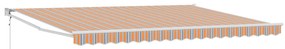 Automatikus Behúzható Napellenző Többszínű Csík 450x300 cm