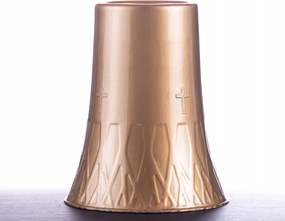 Stabil arany színű műanyag váza a sírhoz