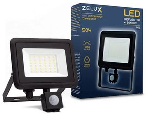 Zelux Led Reflektor 50W NW 4000K Mozgásérzékelős PIR