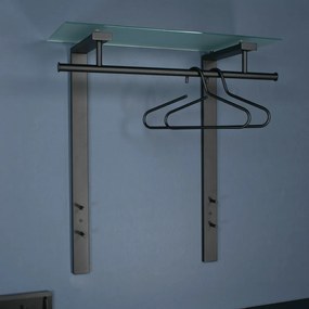 Fekete fém fali fogas polccal Dutch – Spinder Design