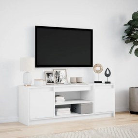 fehér szerelt fa TV-szekrény LED-ekkel 139,5 x 34 x 50 cm