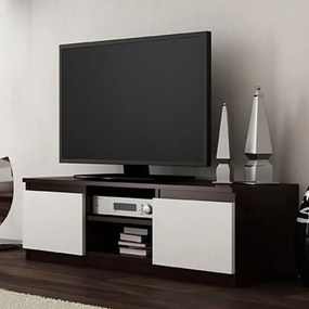 Milanga RTV120 MIX TV állvány, 120x36x40 cm, wenge-fehér