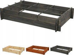 Magasított ágyás zöldségláda fa fűszernövény virágtartó 120x80cm Eko