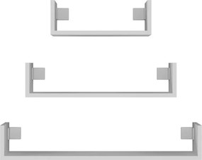 Mobi 3P fali polc (3db), fehér