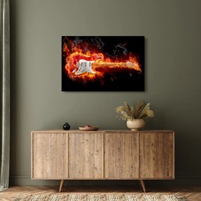 Kép - Gitár a lángokban (90x60 cm)