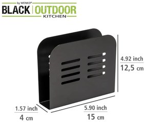 Black Outdoor Kitchen Baco fekete szalvétatartó - Wenko