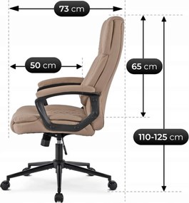 Forgószék bézs színben, műbőr kárpittal. PHONIX