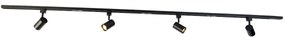 Modern fekete sínrendszer 4 lámpával, 1 fázisú - Yade