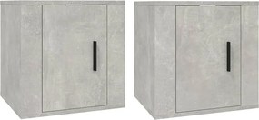 vidaXL 2 db betonszürke fali TV-szekrény 40x34,5x40 cm