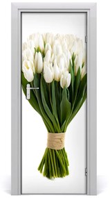 Ajtó méretű poszter fehér tulipán 85x205 cm